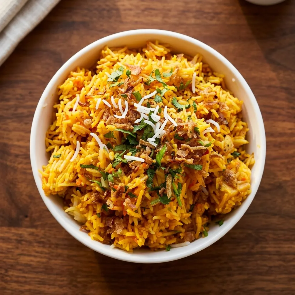 Chicken Biryani — Fragrant basmati rice dish at Chef's Indian Kitchen Medicine Hat